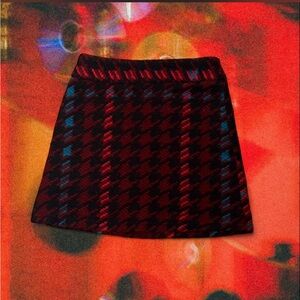 Topshop houndstooth tweed skirt